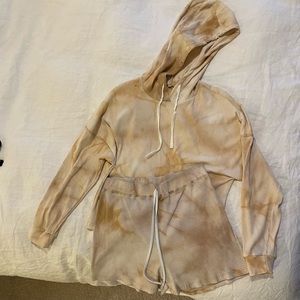 Yellow Tie Dye Pajama Set